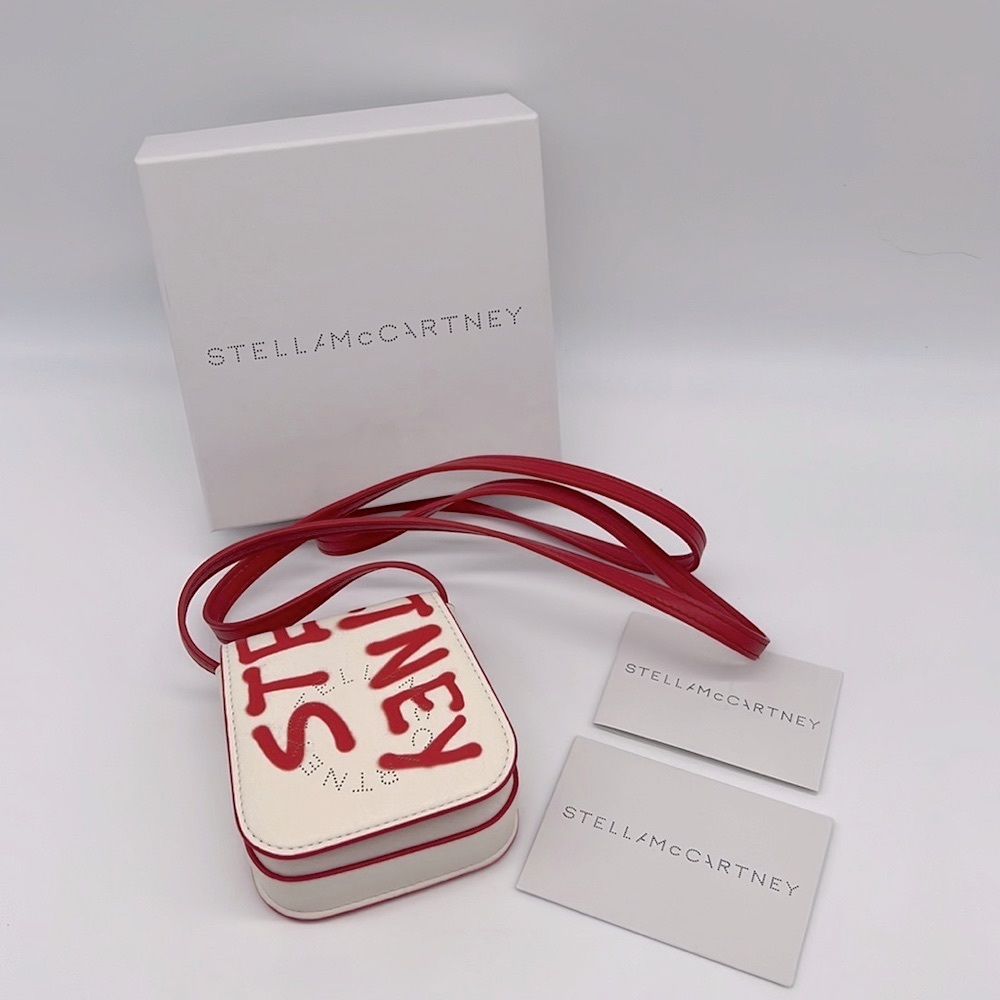 STELLA McCARTNEY  Ed Curtis Stella Logo Cardholder in Cream/Red